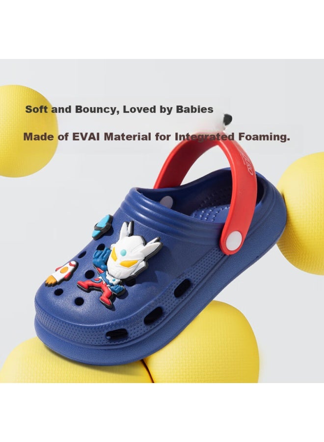 Daddy Pig Piggy Dad Children's Hole Shoes Boys Summer Indoor Anti-slip Ultraman Sandals For Middle And Big Kids Blue Size 18 - Image 3