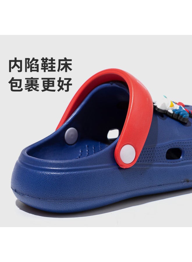Daddy Pig Piggy Dad Children's Hole Shoes Boys Summer Indoor Anti-slip Ultraman Sandals For Middle And Big Kids Blue Size 18 - Image 4