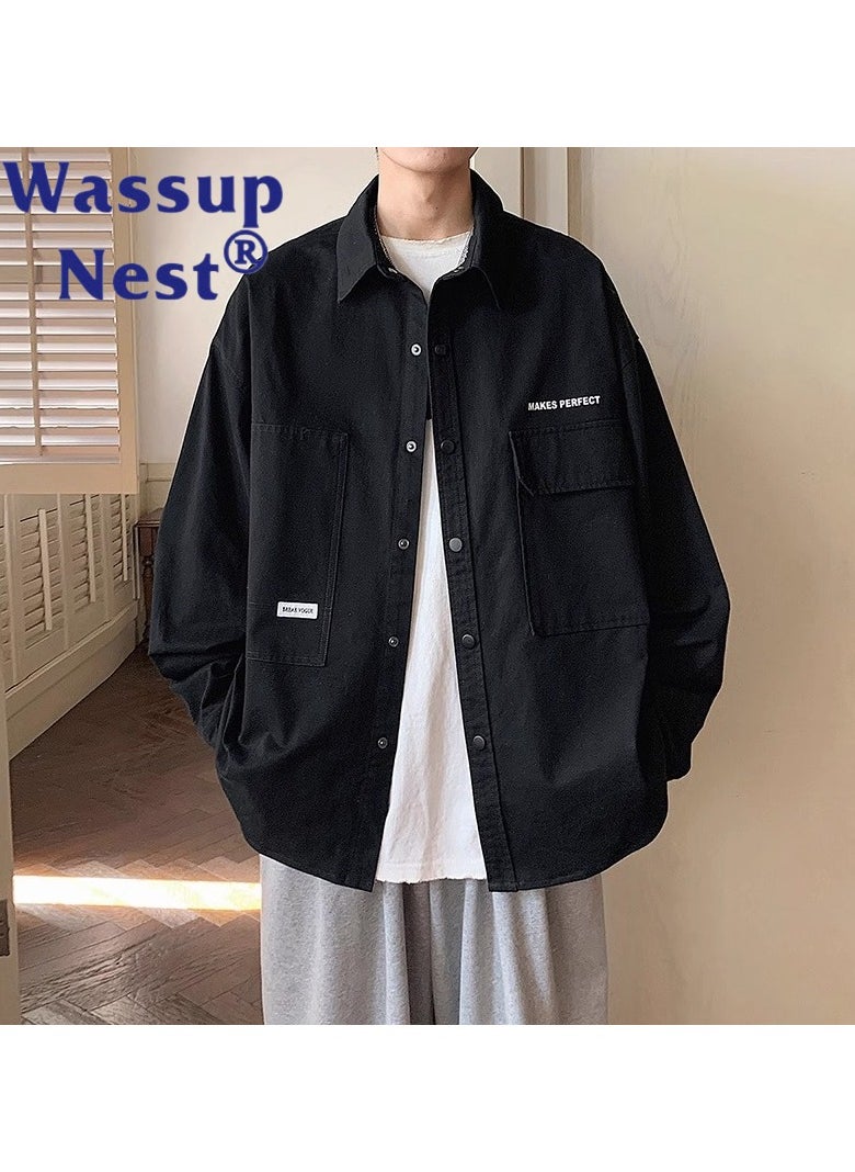 WASSUP NEST - New WASSUP NEST Pure Cotton Casual Loose  Jacket - Image 1
