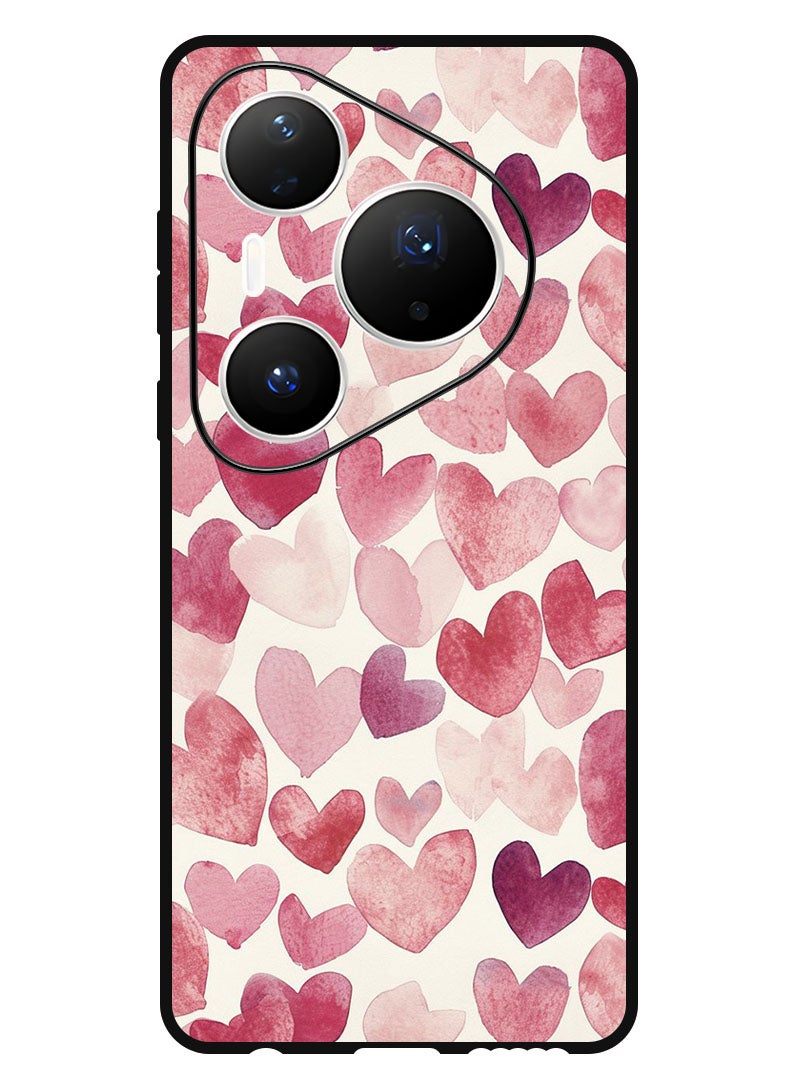 Theodor Case Compatible with Huawei Pura 80 Pro Plus 6.8 Inch Protection Shockproof Bumper Cover Heart Painitng - Image 1