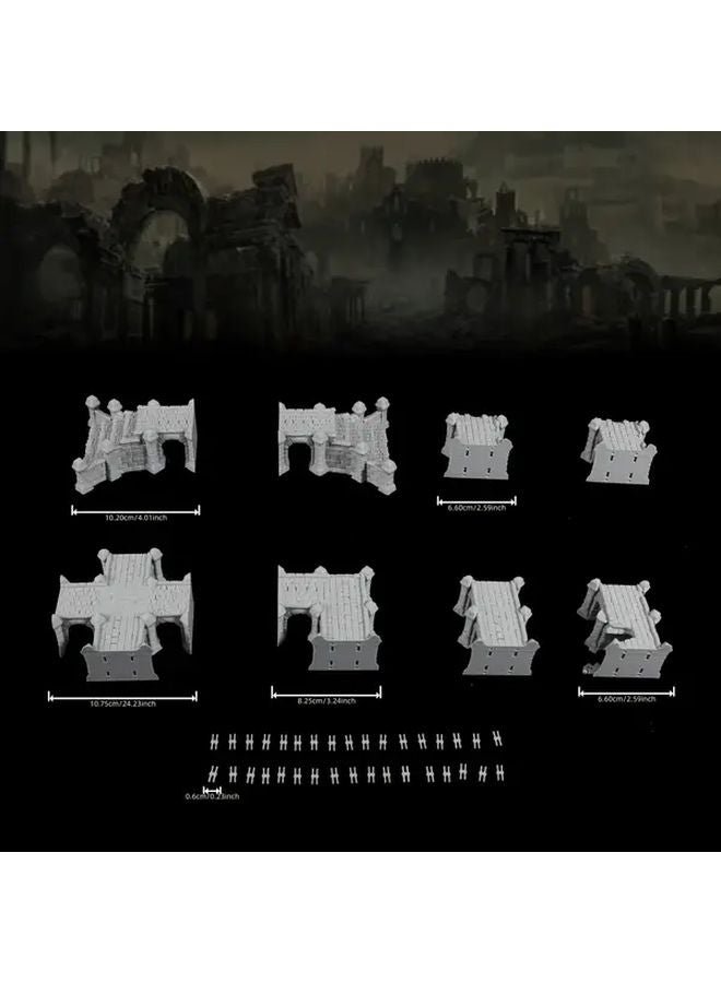 Destroyed Viaduct Terrain Set Epic Fantasy RPG DnD Tabletop Game Scenery - Image 3