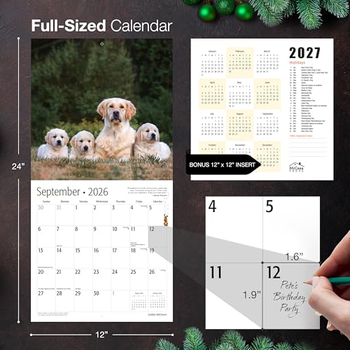 MICASA PRESS Golden Retrievers 2026 Wall Calendar 12 Month | 12" x 24" Open | Thick & Sturdy Paper | Giftable | Cute Puppy Dog Calendar 2026 - Image 5