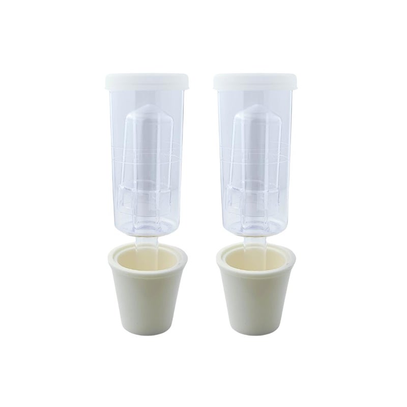 FastRack 3-Piece Airlock Set for Fermentation (Set of 2) | Includes Transparent Airlocks and Drilled Rubber Stoppers â€“ Hydrolocks for Fermenting Beer, Wine, Mead, and More | Fits Carboys & Fermenters - Image 1