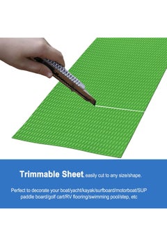 SYOSI EVA Foam Boat Decking Sheet Surf Deck Traction Pad NonSlip Grip Mat Trimmable, Environmentally Friendly Anti-Corrosion Shockproof Premium Material for Boats Yachts and Surfboards Green  - Image 5