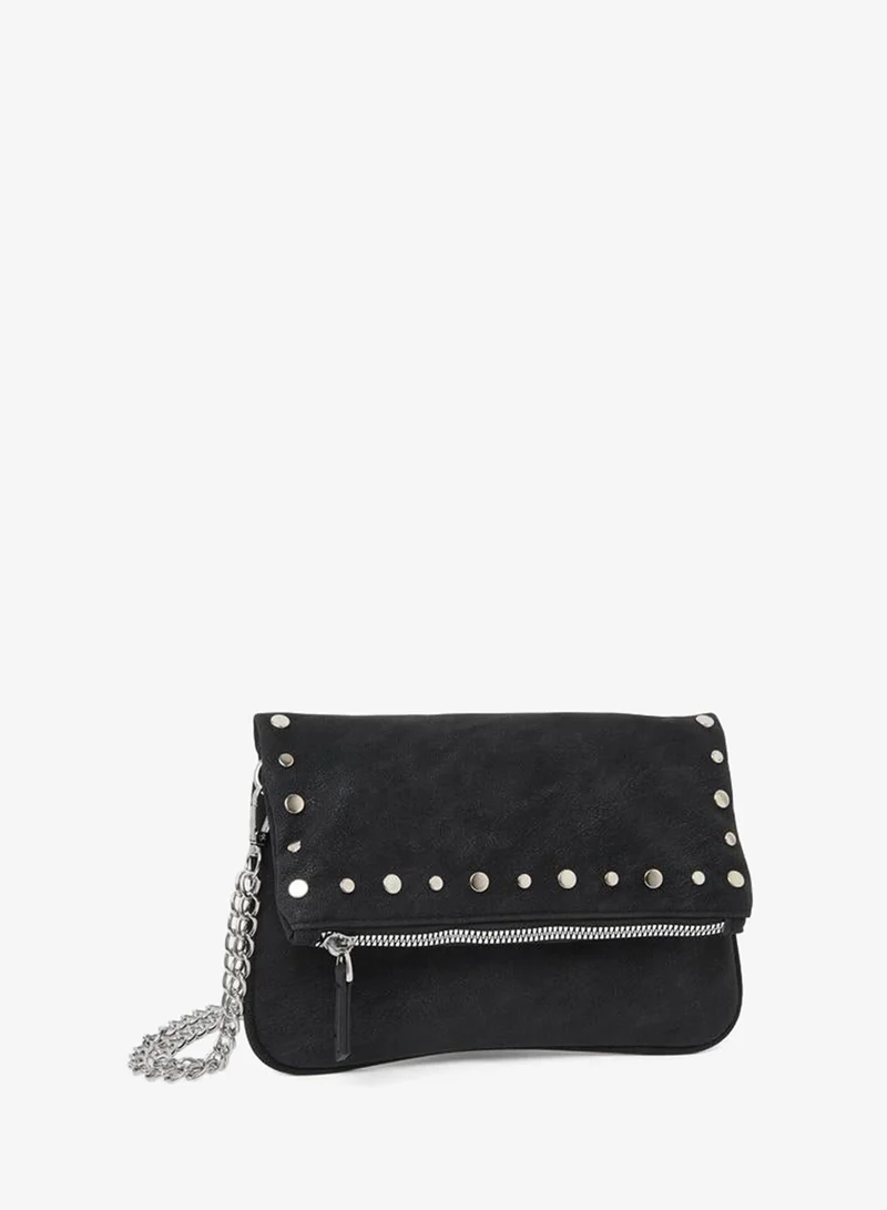 ستايلي Studded Crossbody Bag with Chain Strap