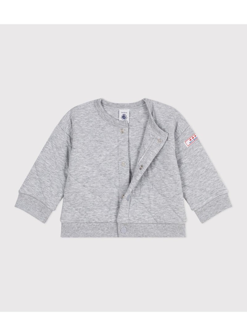 Petit Bateau Babies' plain thick cotton cardigan - Image 2
