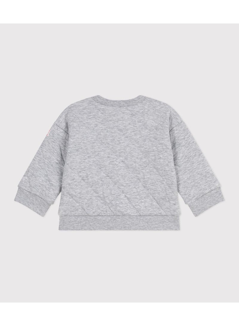 Petit Bateau Babies' plain thick cotton cardigan - Image 3