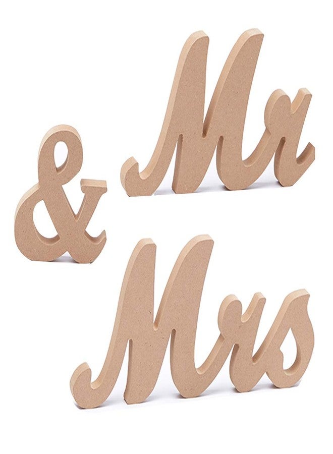 Bodosac Awtlife DIY Vintage Style Wooden Mr & Mrs Letters Decor for Wedding Decoration Table Decor Xmas Gift - Image 1