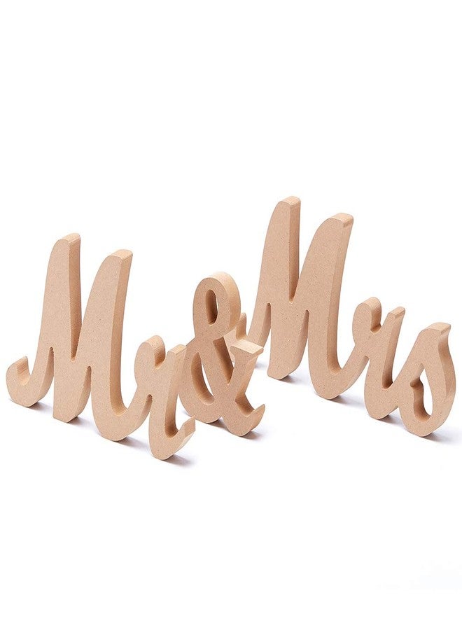 Bodosac Awtlife DIY Vintage Style Wooden Mr & Mrs Letters Decor for Wedding Decoration Table Decor Xmas Gift - Image 2