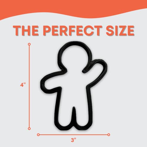 Bundle of Fun Waving Gingerbread Man Cookie Cutter | Easy-to-Push 3D-Printed Christmas Cookie Cutter for Holiday Baking, Fondant, and Crafts - Image 3