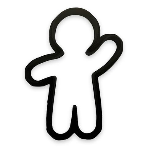 Bundle of Fun Waving Gingerbread Man Cookie Cutter | Easy-to-Push 3D-Printed Christmas Cookie Cutter for Holiday Baking, Fondant, and Crafts - Image 1