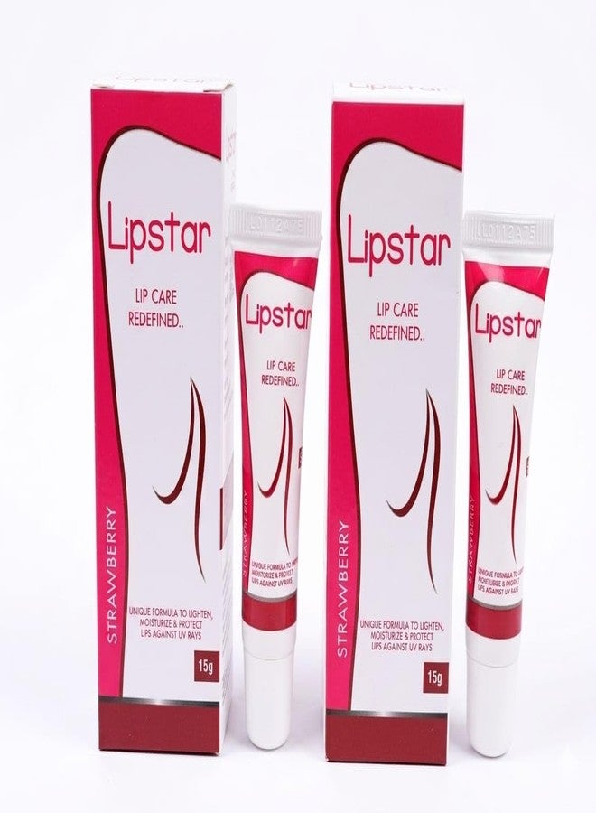 Lipstar Lip Care Redefined., Straw Berry 30gm (pack of 2)