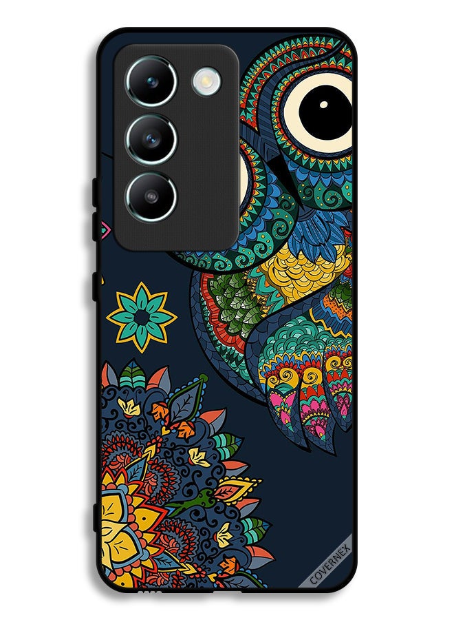 Covernex Vivo Y100 4G Protective Case Cover Floral Owl - Image 1