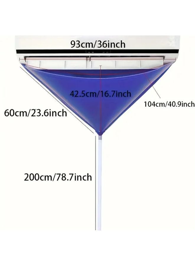 عدة تنظيف مكيف الهواء الجدارية الخضراء بدون الحاجة إلى كهرباء 50 72 أونصة رذاذ 4 فراشٍ خرَق قفازات - Image 4