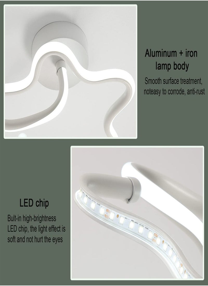 Goeco Modern LED Flush Mount Ceiling Light Star Shape  - Image 3