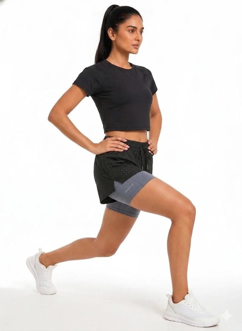 Prima Ace Women's Shorts Gym Addict Premium Black