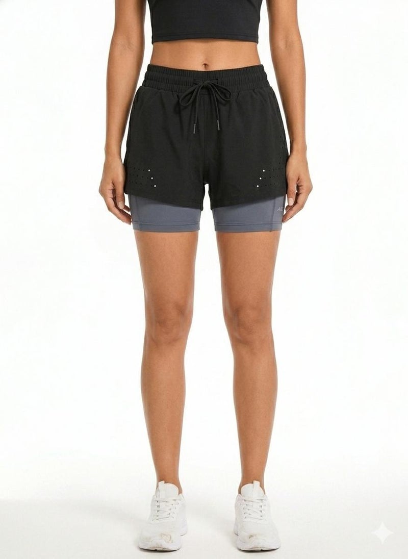 Prima Ace Women's Shorts Gym Addict Premium Black - Image 1