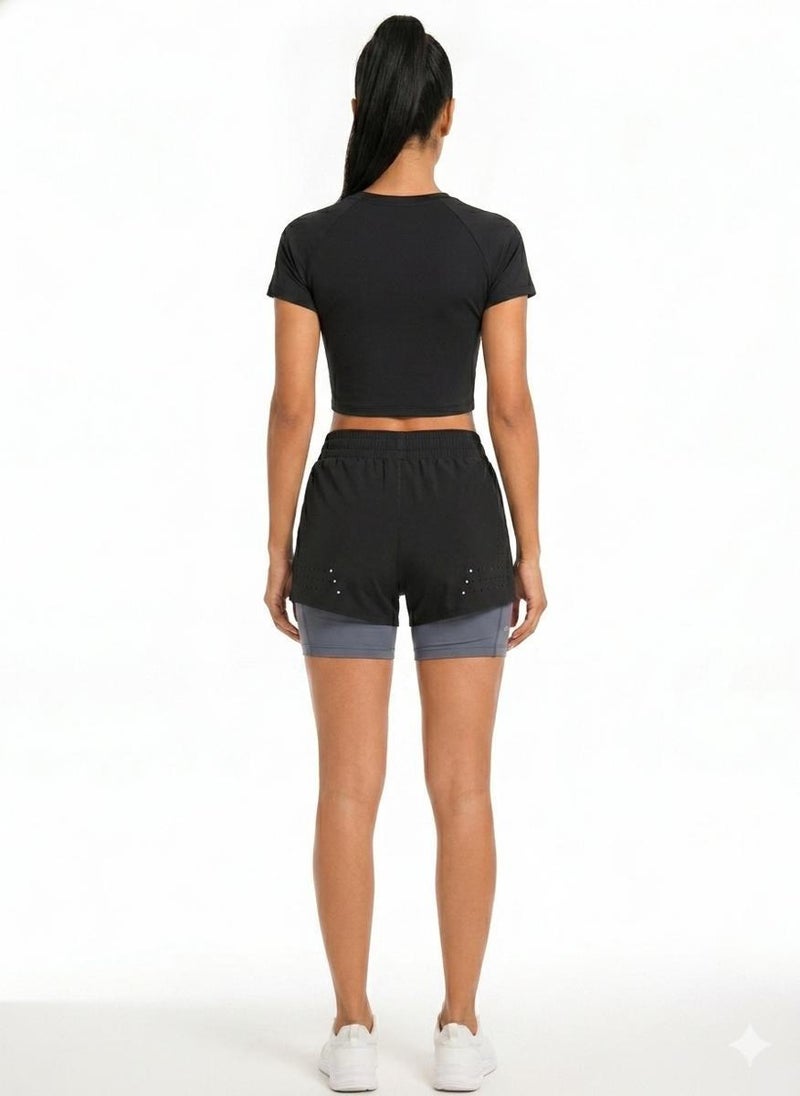 Prima Ace Women's Shorts Gym Addict Premium Black - Image 4