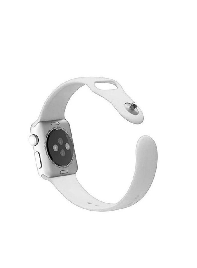 Replacement Band For Apple Watch Series 5/4/3 Sport Edition 38/40/41mm-white - Image 2