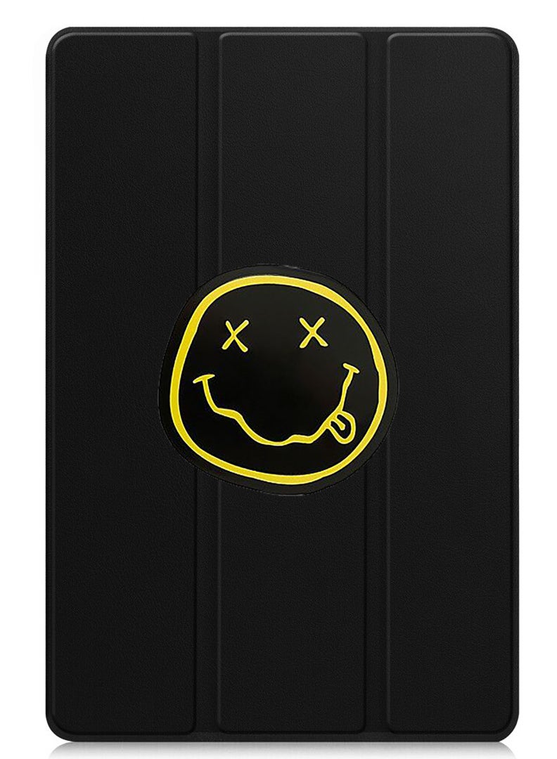 Theodor Protective Flip Case For Apple iPad Pro 11 (2024) With Trifold Stand Auto Wake Sleep Shockproof Cover Smiley (2) - Image 1