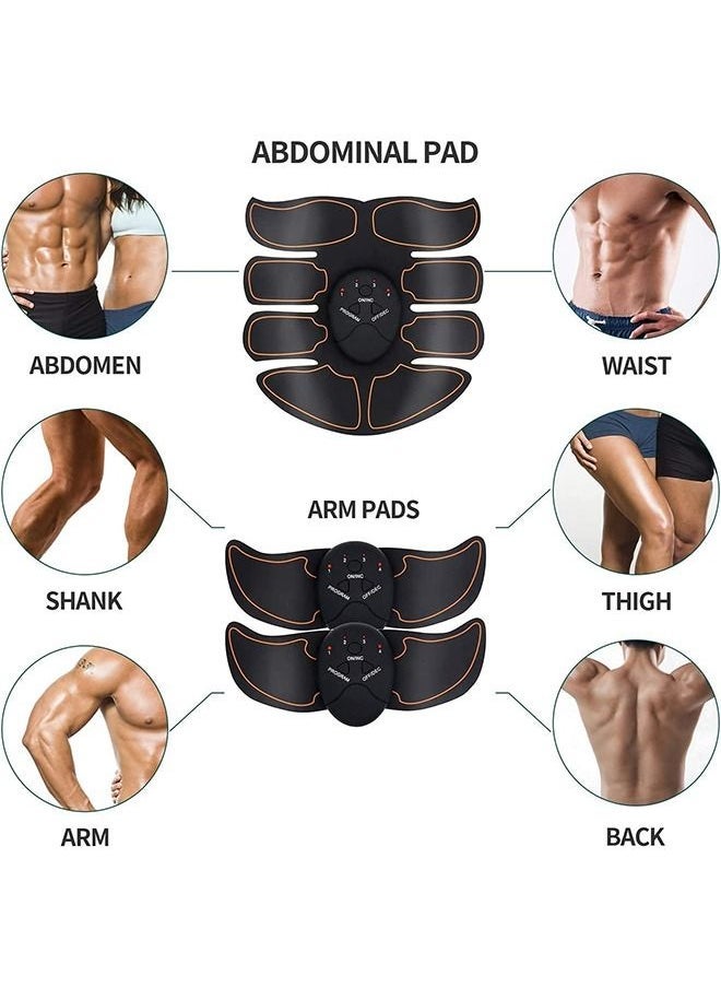Loquat Muscle Toner,Ems Portable Abdominal Toning Belt Abs Stimulating Belt Smart Ems Body Trainer,8 Pack Unisex Fitness Training Fat - Image 3