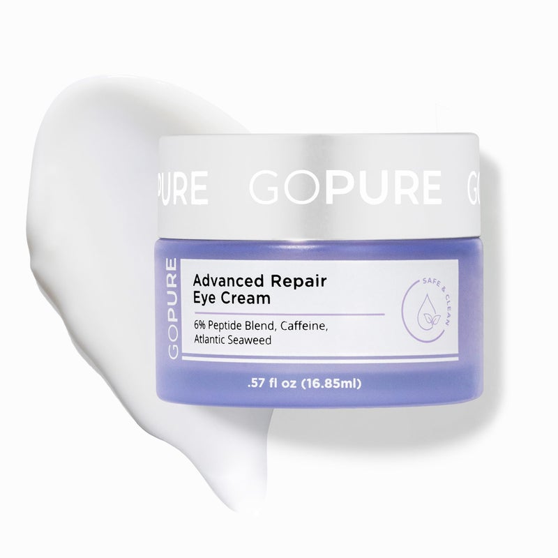goPure Advanced Repair Eye Cream - Under Eye Cream for Puffiness, Bags, and Dark Circles, Visibly Improve the Look of Fine Lines, Wrinkles, and Crows Feet - 0.57 fl oz - Image 5