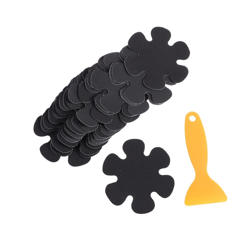 Peva Bath Stickers 20pcs Flower Shaped Adhesive Appliques for Shower Floor Safety - Image 2