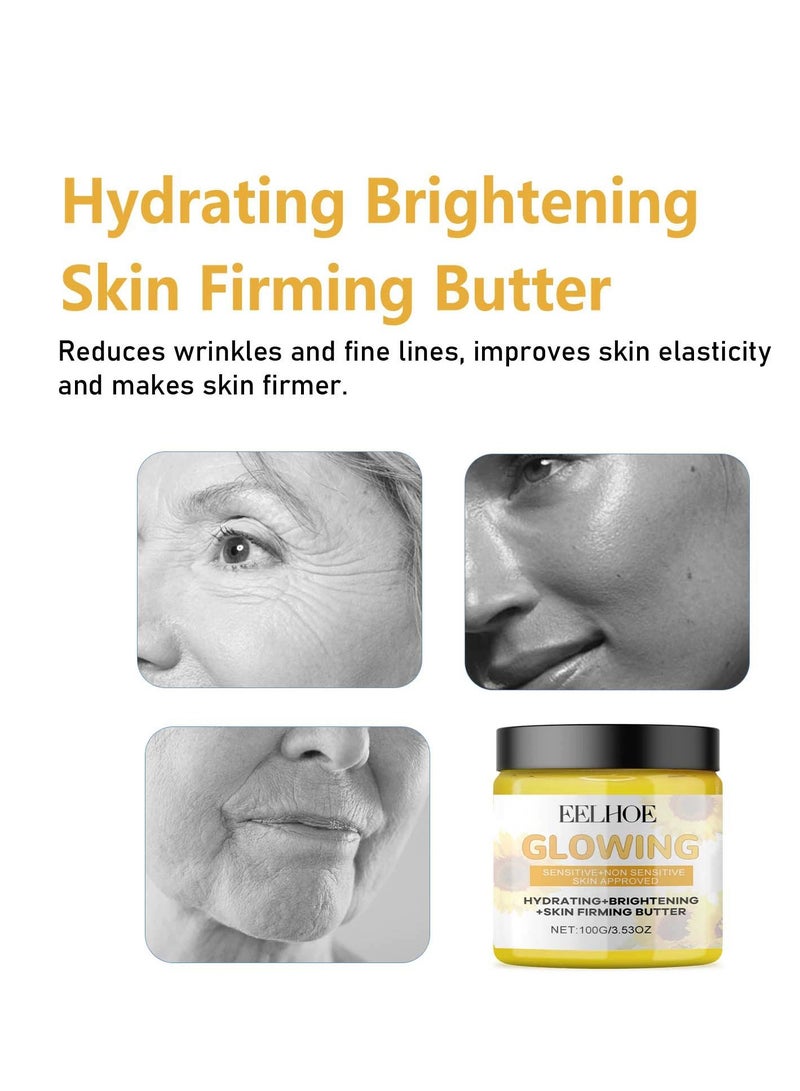 إيلهو كريم الوجه بالكركم وزبدة الجسم المخفوقة ، تفتيح البشرة ومكافحة الشيخوخة ، مرطب للبقع الداكنة ، حب الشباب ، الندبات ، أضرار أشعة الشمس ، لون البشرة المتساوي 100 جرام - Image 3