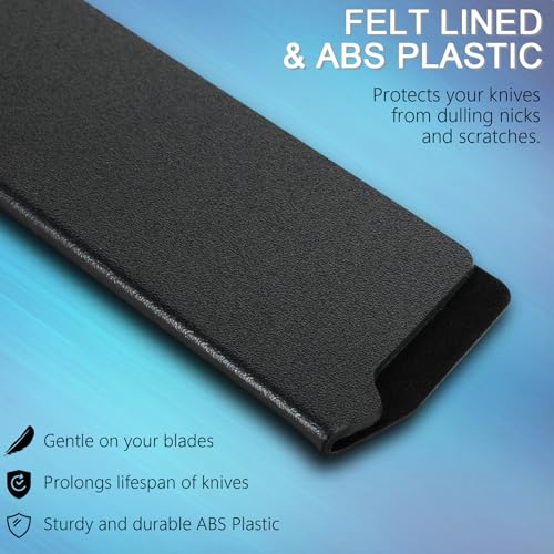 Aeaocvo 2 Pcs Knife Covers or Sleeves 8" x 2.2" Knife Edge Guard Universal Waterproof Kitchen Knife Sheath, Chef Knife Sheath, Plastic Knife Cover for Kitchen Knives, Black - Image 3