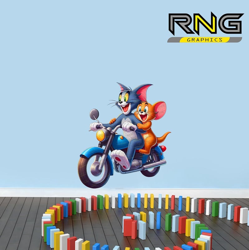 RNG GRAPHICS Tom & Jerry Cartoon Wall Sticker - Image 3
