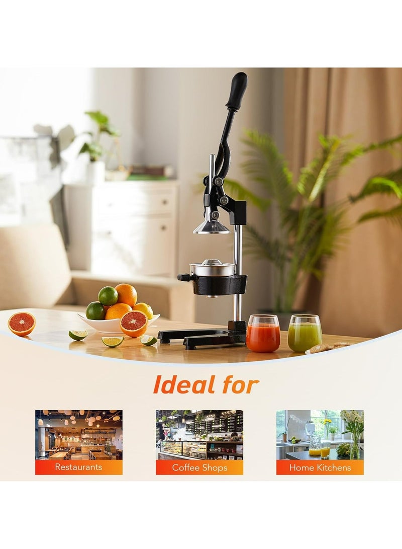 Commercial Grade Citrus Juicer Hand Press Manual Fruit Juicer Juice Squeezer Citrus Orange Lemon Pomegranate Black - Image 5