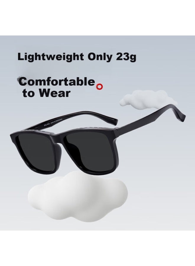 Pulais Polarized Sungl, Fashionable And Trendy, Driving Sun Protection, Safe Driving, Uni Style 7061, Black Frame With Gray Lenses - Image 4