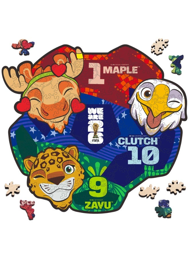 FIFA Official Licensed World Cup 26™ USA Mascot "Clutch" Wooden Jigsaw Puzzle 200 Pieces - Image 1