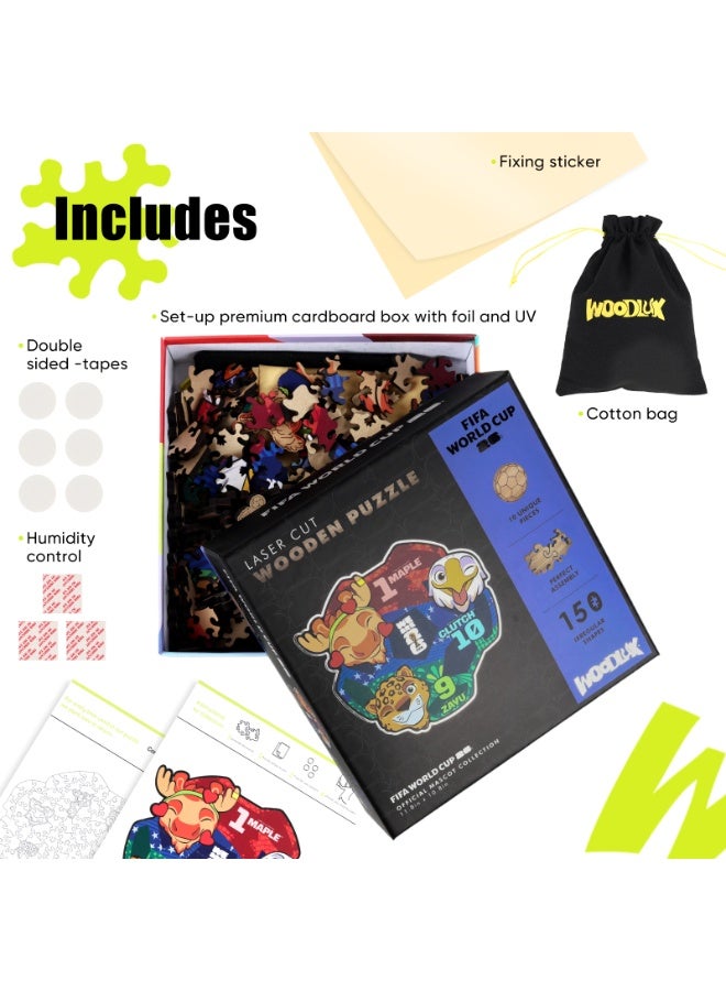 FIFA Official Licensed World Cup 26™ USA Mascot "Clutch" Wooden Jigsaw Puzzle 200 Pieces - Image 5