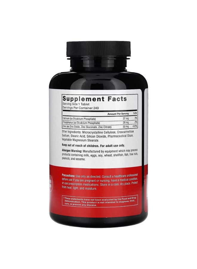 Force Factor Zinc, 50 mg, 240 Tablets - Image 2