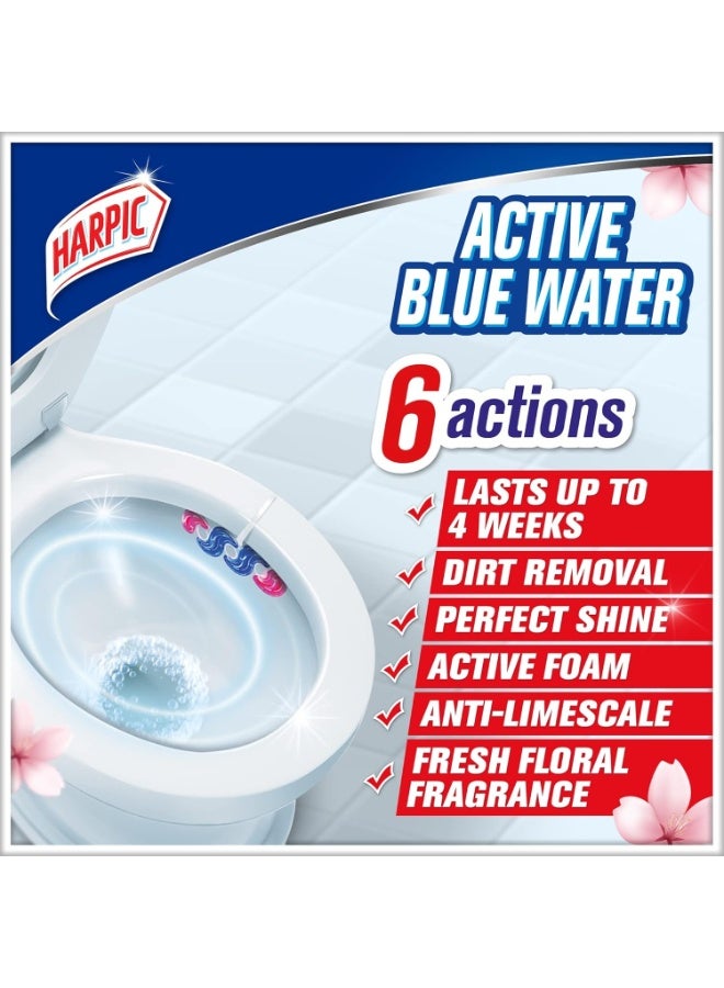 Harpic Active Blue Water Toilet Cleaner Rim Block, Floral Burst - Image 3