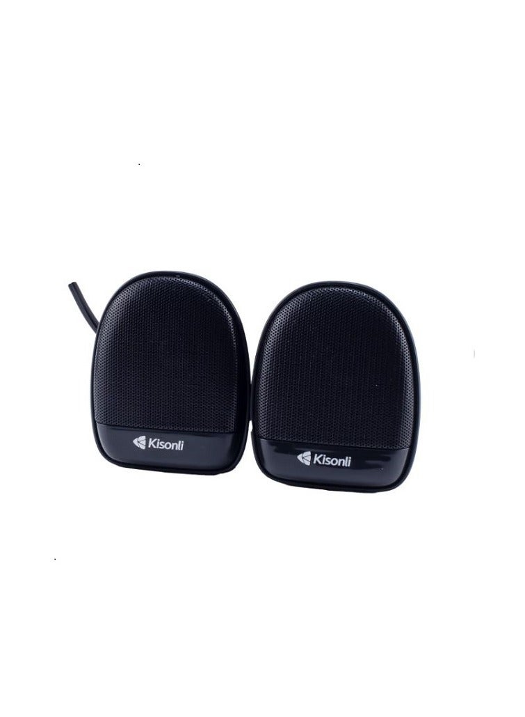 Kisonli Computer Speaker KS-08 Mini USB Wired Speaker PC Speaker - Image 2