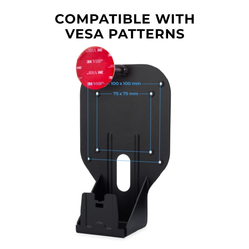 HumanCentric High Stability VESA Mount Adapter Bracket Compatible with HP Pavilion 25xi, 25bw, 25vx, 27xi, 27bw, 27vx (V2) Includes Stabilizer and Hardware, Works with 75x75 and 100x100 Patterns - Image 4