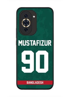 Cover for Huawei nova 10 4G Case , Rugged Black Slim fit Flexible Thin Protective Phone Cases - Player Name - Mustafizur Rahman, Jersey Number- 90