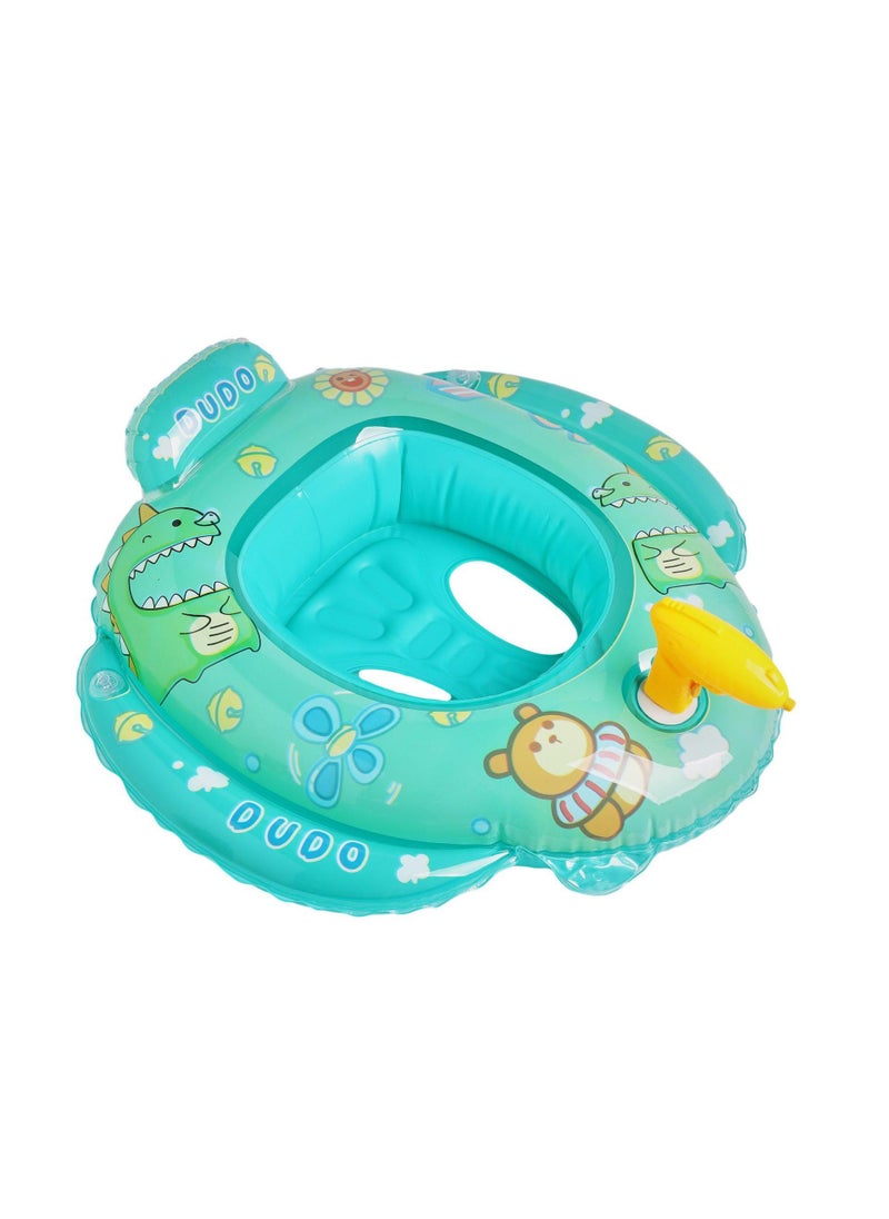 Y&D Baby Swimming Float Ring with Seat, Inflatable Children Waist Float Ring, Baby Free Swimming Ring, Safe and Durable, Pool Tool for The Age of 1-5 Years Kids,Green-C 