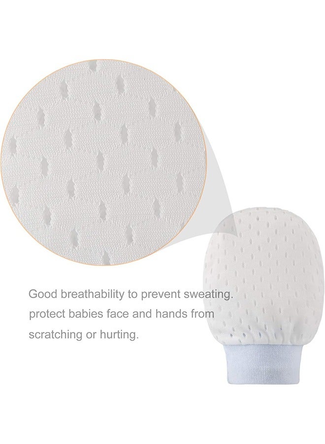 HS 3 Pairs Baby Anti Scratch Mittens For Newborn Boys Girls, Elasticity Adjustable Breathable Meshes No Scratching Gloves Mitts Mits, Suit 0-18 Months Boy And Girl - Image 3