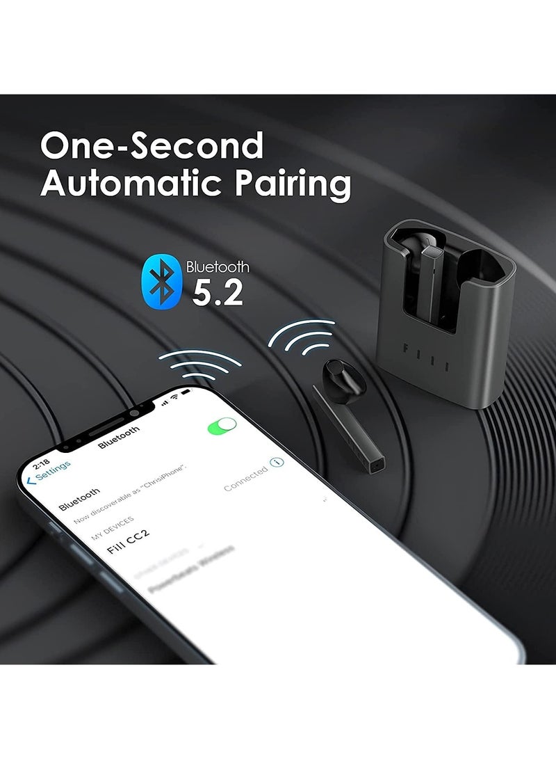 فيل FIIL CC Nano - سماعات أذن TWS Bluetooth 5.2 مع خاصية إلغاء الضوضاء بالذكاء الاصطناعي، ومدة تشغيل تصل إلى 32 ساعة، وشحن سريع، وصوت جهير عميق، وتصميم مقاوم للتعرق - Image 2