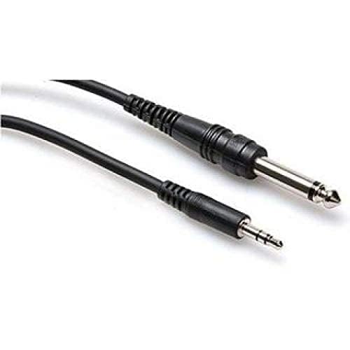 KEBILSHOP 6.35 mm Mono male to 3.5 mm Stereo Male Cable For Guitar,Mixers,Amplifier,Smartphone,Laptop.1pc pack,Black (10 Meter/32.8 Feet) - Image 3
