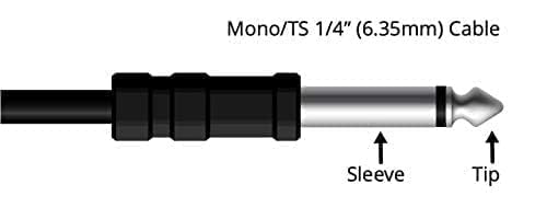 KEBILSHOP 6.35 mm Mono male to 3.5 mm Stereo Male Cable For Guitar,Mixers,Amplifier,Smartphone,Laptop.1pc pack,Black (10 Meter/32.8 Feet) - Image 4