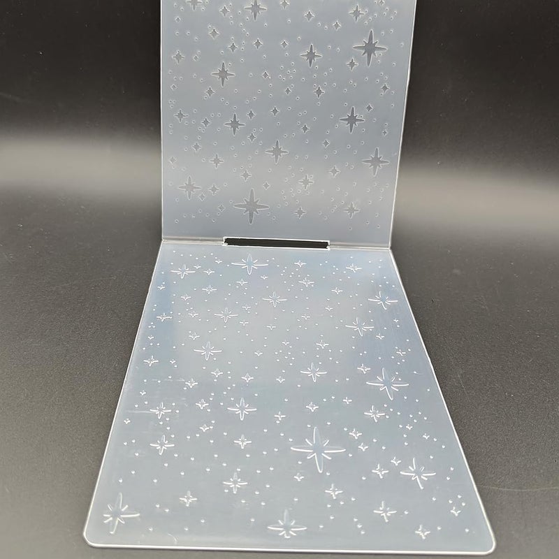OAIDVEUY Plastic Embossing Folder A6 Size Christmas Stars Dots Paper Crafts Plastic Textured Impressions for Card Making Scrapbooking - Image 4