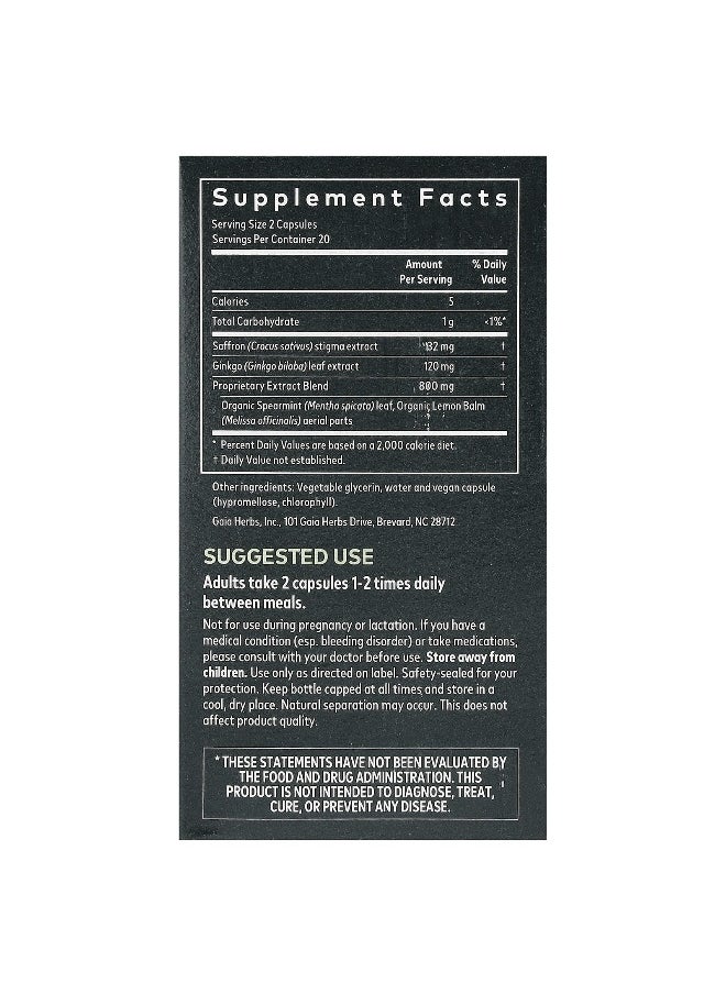 Gaia Herbs - Gaia Herbs, Nootropic Focus, 40 Vegan Liquid Phyto-Caps - Image 1