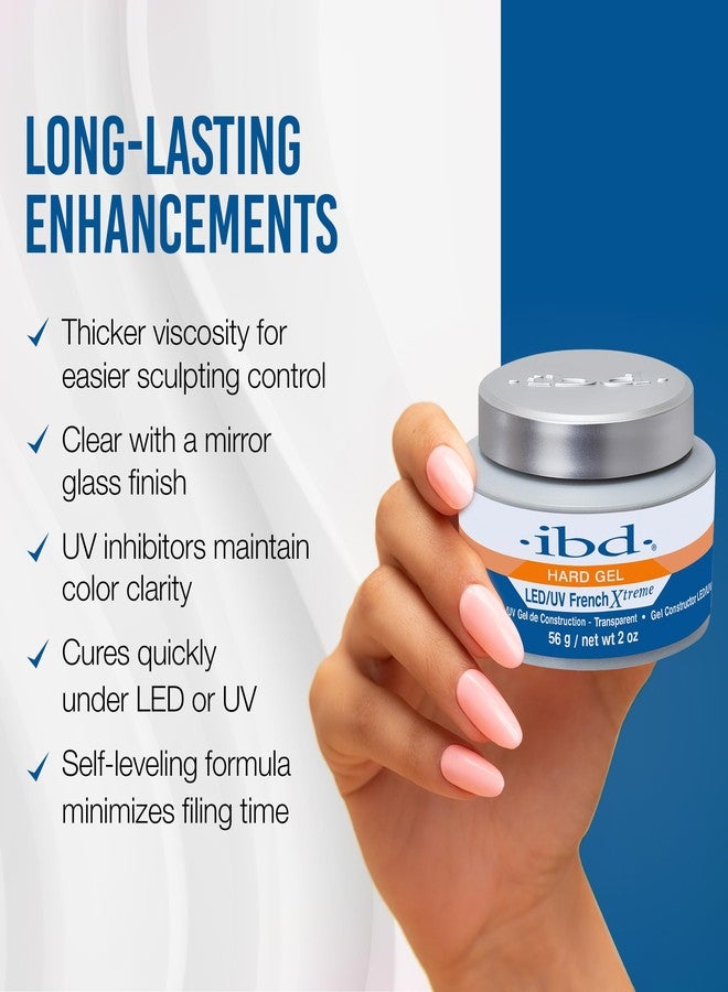 ibd Hard Gel for Nails - LED/UV French Xtreme Clear Builder Gel, Ideal for Nail Extensions, 2 oz - Image 4
