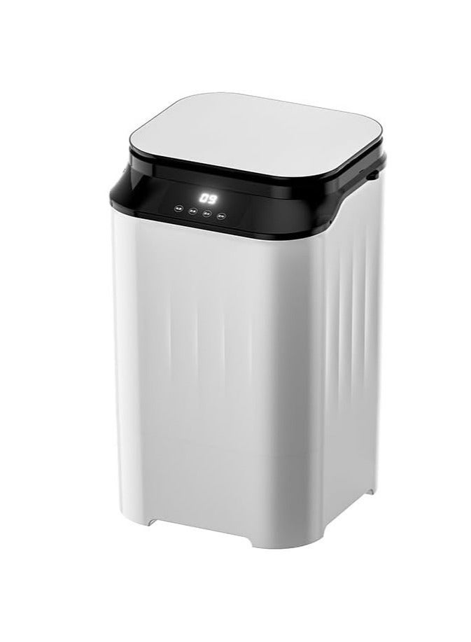 Portable Washing Machine, 2-In-1 Blue Light Compact Portable Mini Electric Shoe Washer Rotary Dryer 7L Capacity, Semi-automatic Laundry Machine  - Image 1