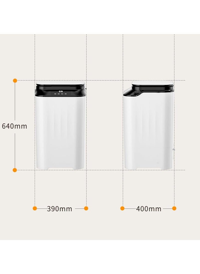 Portable Washing Machine, 2-In-1 Blue Light Compact Portable Mini Electric Shoe Washer Rotary Dryer 7L Capacity, Semi-automatic Laundry Machine  - Image 2