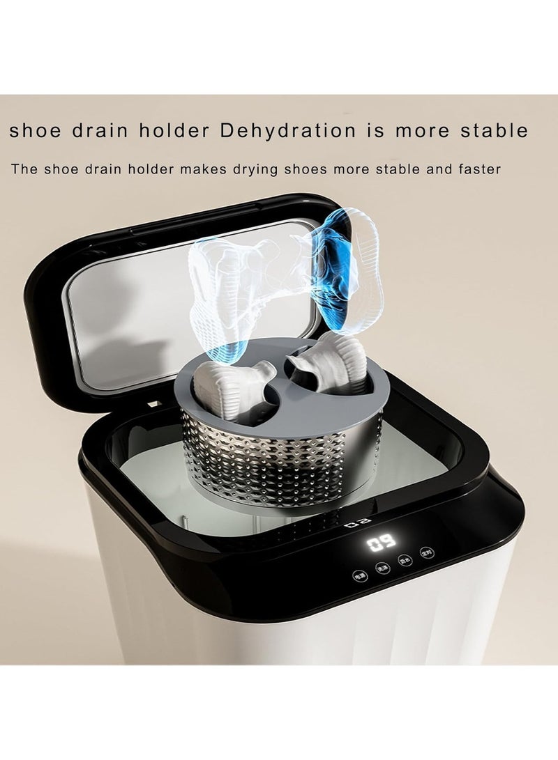 Portable Washing Machine, 2-In-1 Blue Light Compact Portable Mini Electric Shoe Washer Rotary Dryer 7L Capacity, Semi-automatic Laundry Machine  - Image 4